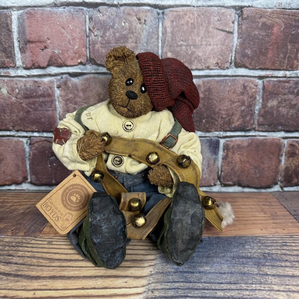 Boyds Bears Crumpletons Elgin Elfbeary Doll Figure 73119 Fabric Mache 1994w Tag‎